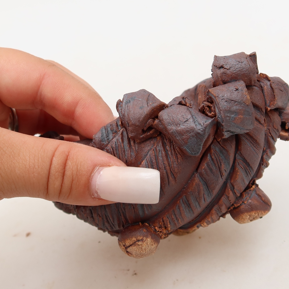 Guscio in ceramica  11 x 8 x 6,5 cm, colore marrone