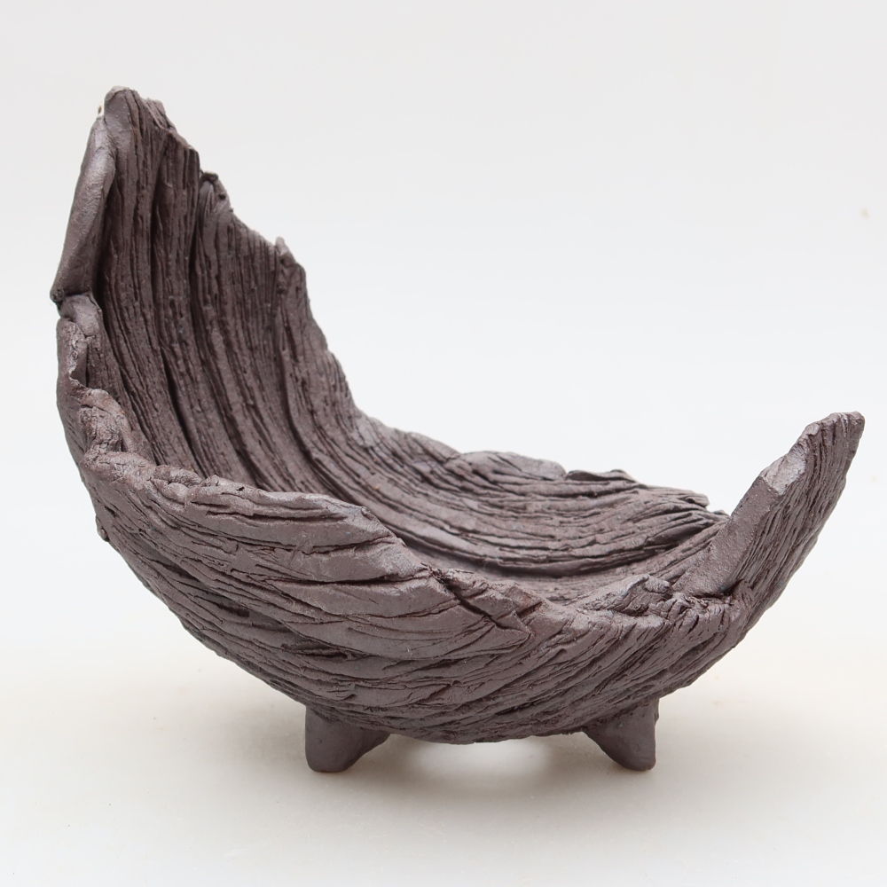 Guscio in ceramica  14,5 x 11,5 x 13,5 cm, colore marrone