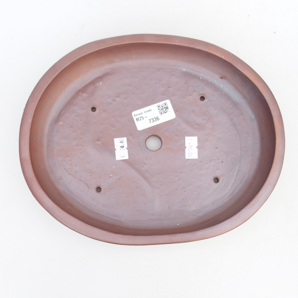 Ciotola bonsai in ceramica 24 x 20 x 4 cm, colore metallo