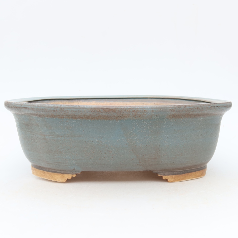 Vaso da bonsai in ceramica 25 x 21 x 8 cm, colore blu