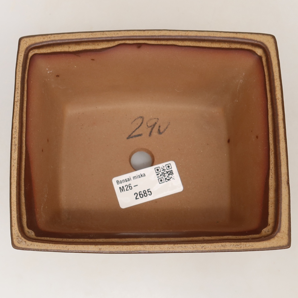 Ciotola in ceramica  14,5 x 12,5 x 7 cm, colore marrone