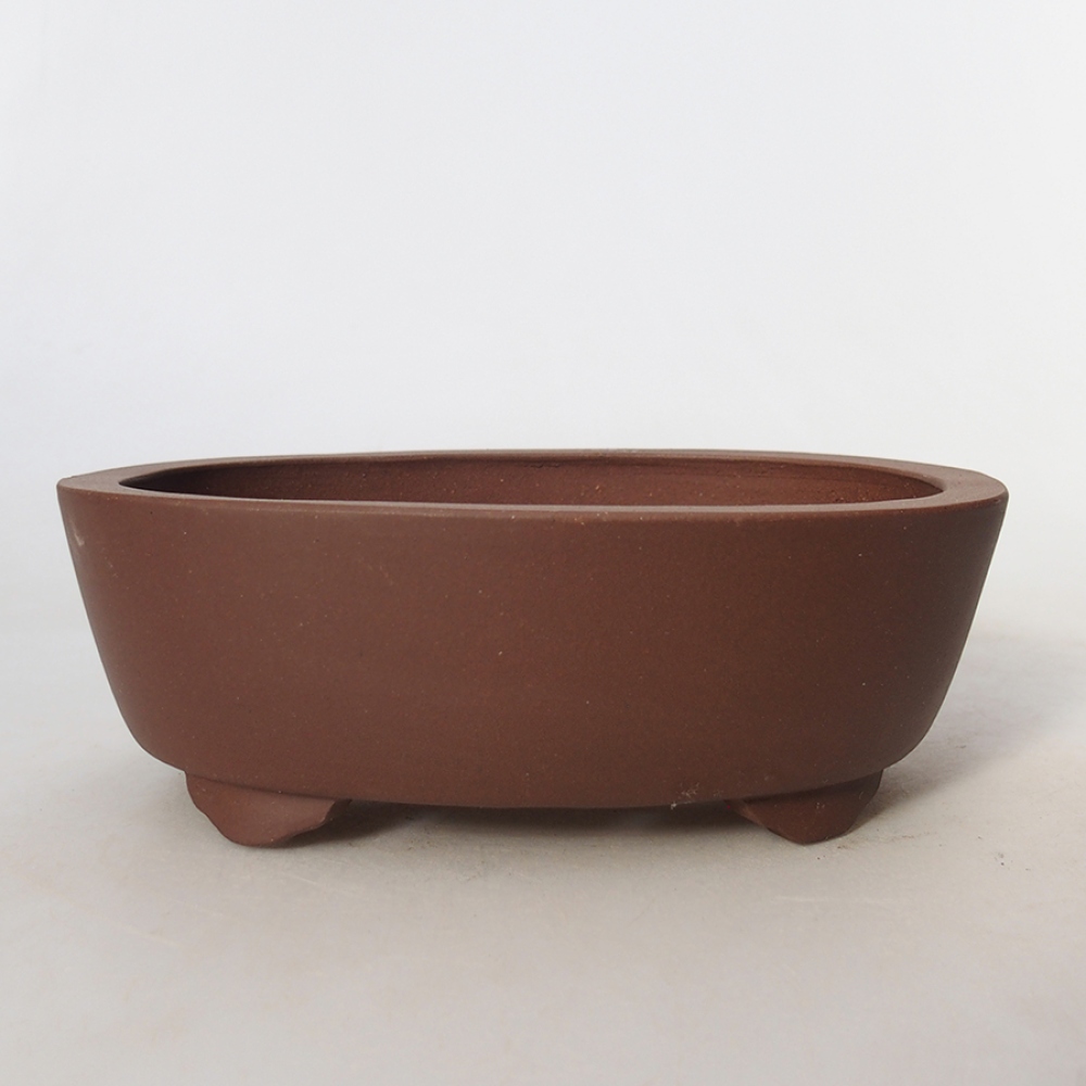 Ciotola per bonsai in ceramica 15,5 x 12 x 5,5 cm, marrone