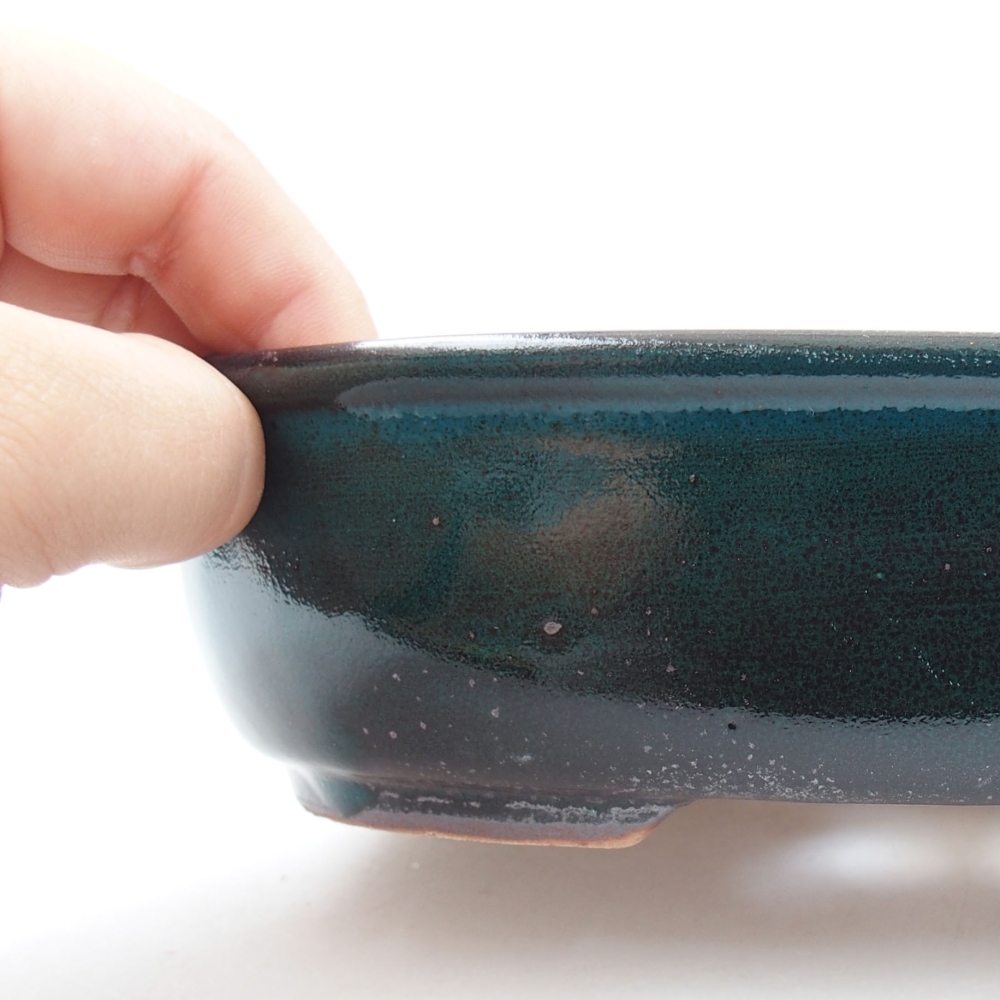 Ciotola bonsai in ceramica 22 x 17 x 5 cm, verde