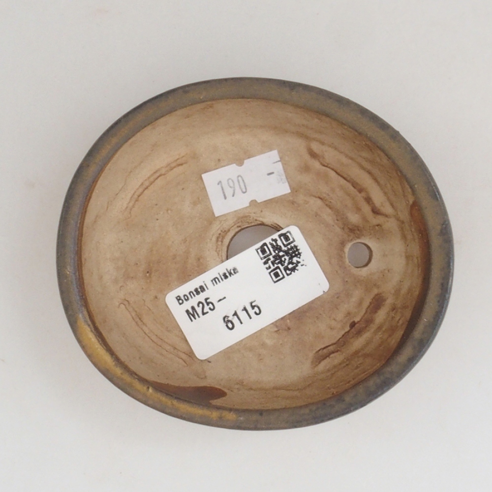 Ciotola per bonsai in ceramica 10 x 8,5 x 4 cm, marrone