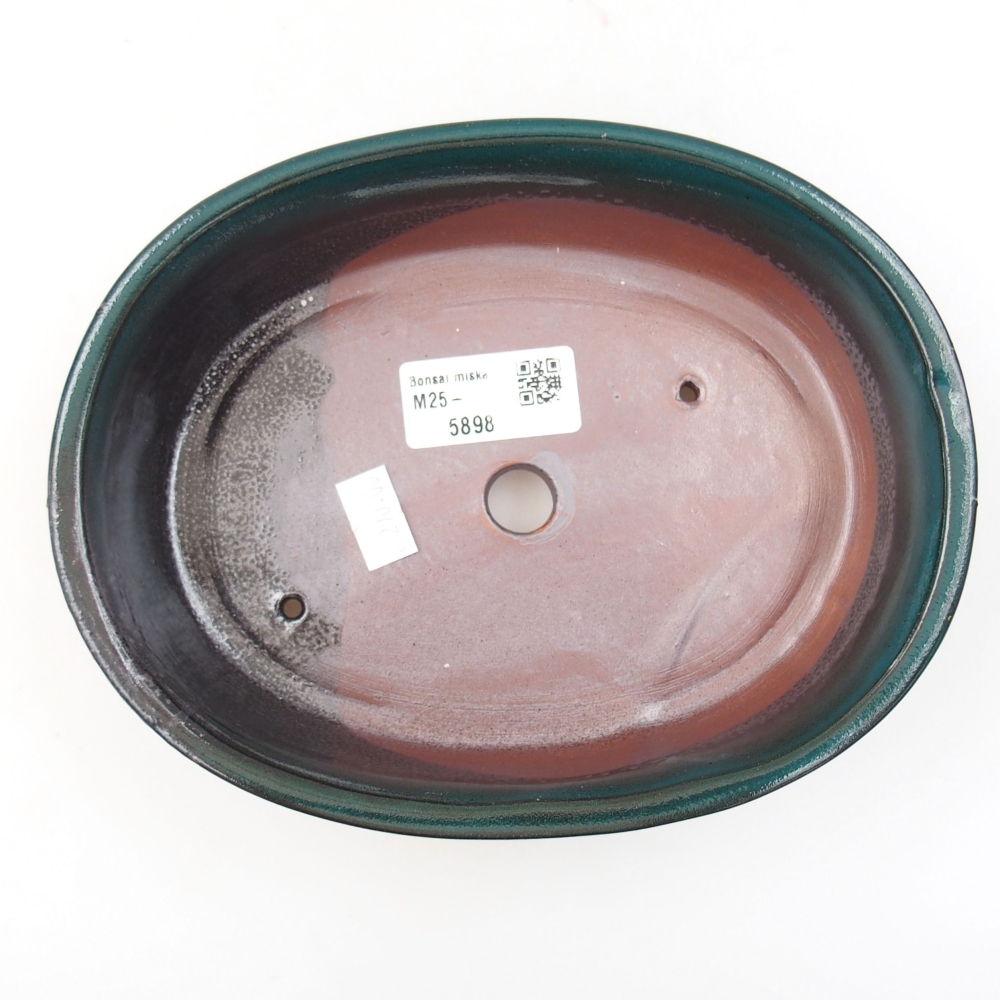 Ciotola bonsai in ceramica 22 x 17 x 5 cm, verde
