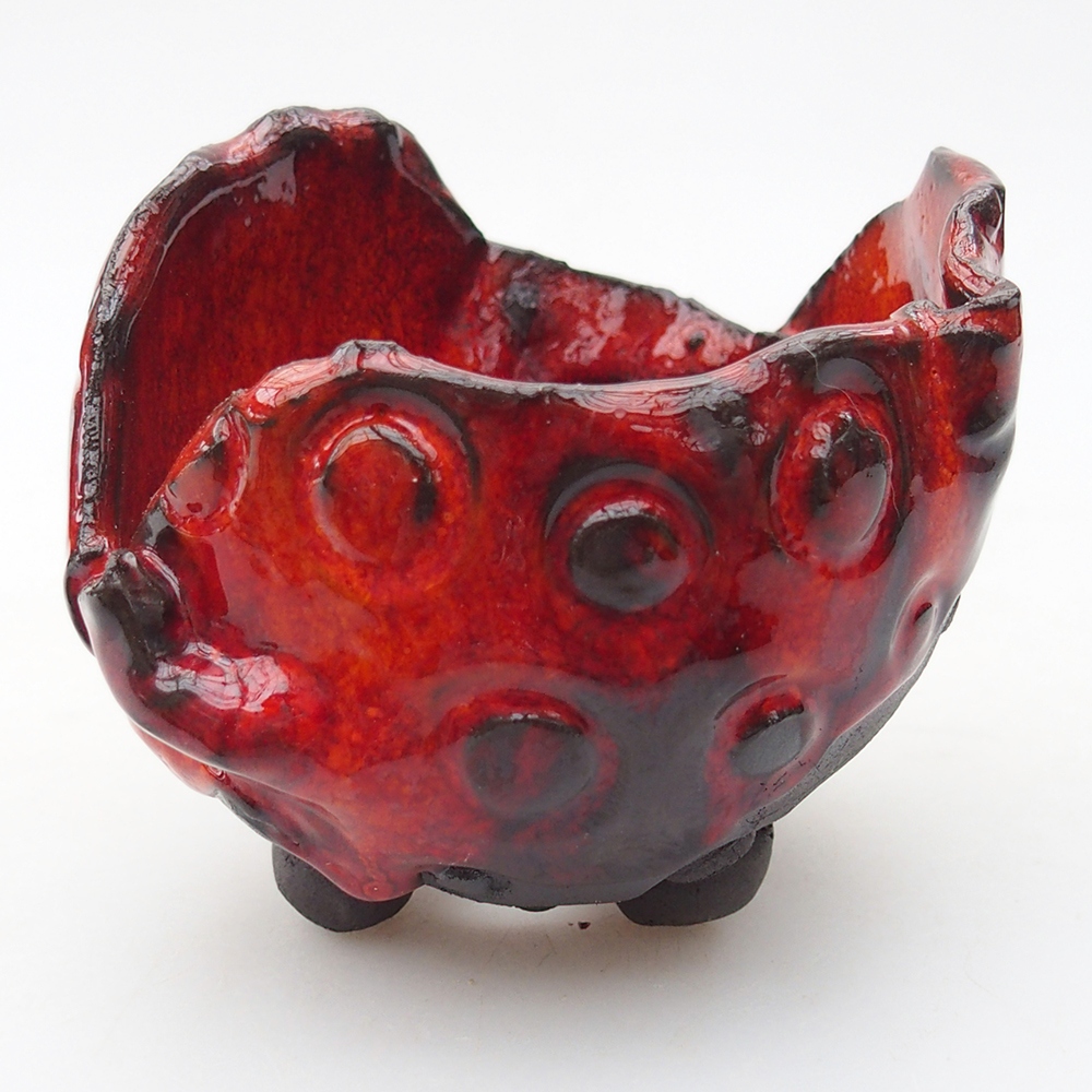 Guscio in ceramica 9 x 7,5 x 7 cm , colore rosso