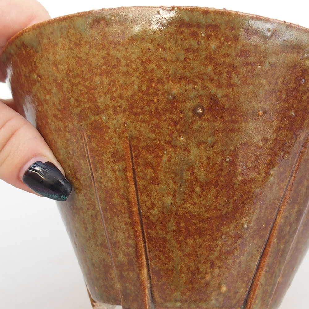 Ciotola per bonsai in ceramica 15 x 15 x 9 cm, marrone