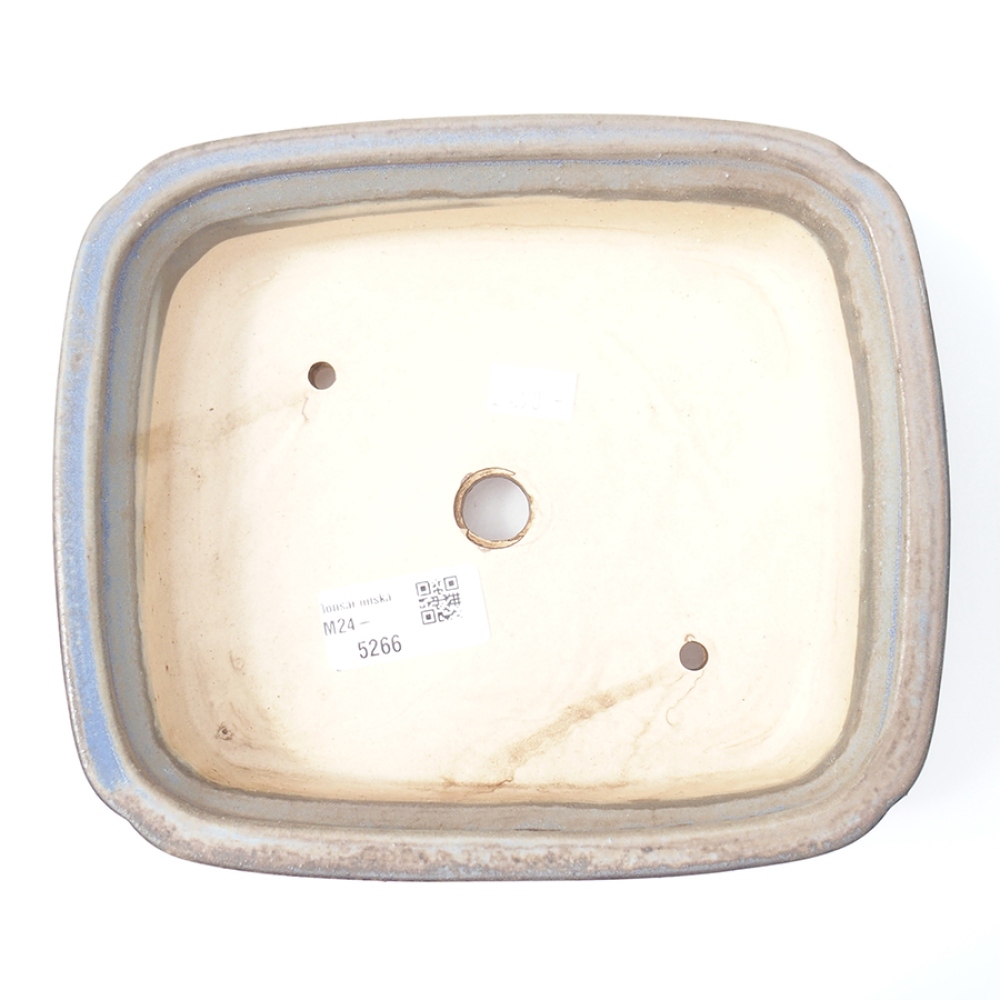 Ciotola bonsai in ceramica 19,5 x 16,5 x 6 cm, colore blu