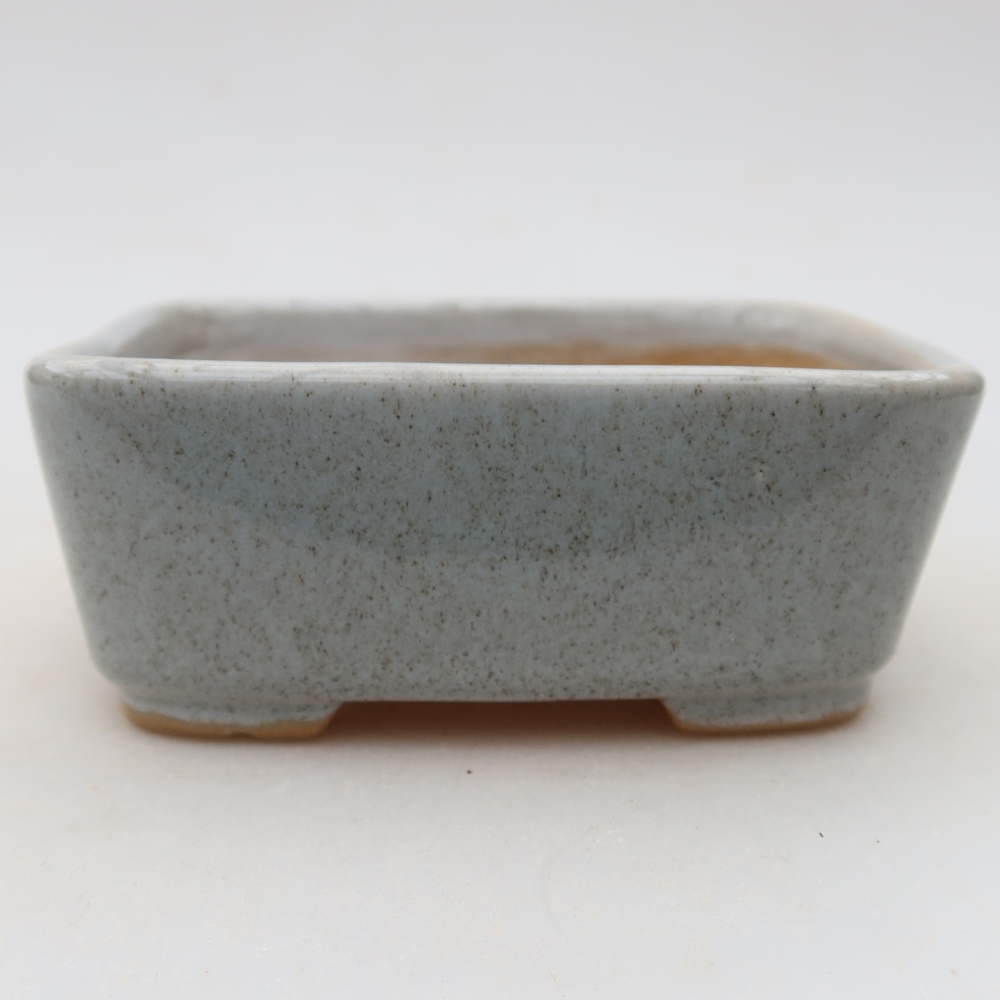 Ciotola bonsai in ceramica 10,5 x 8,5 x 4 cm, grigio