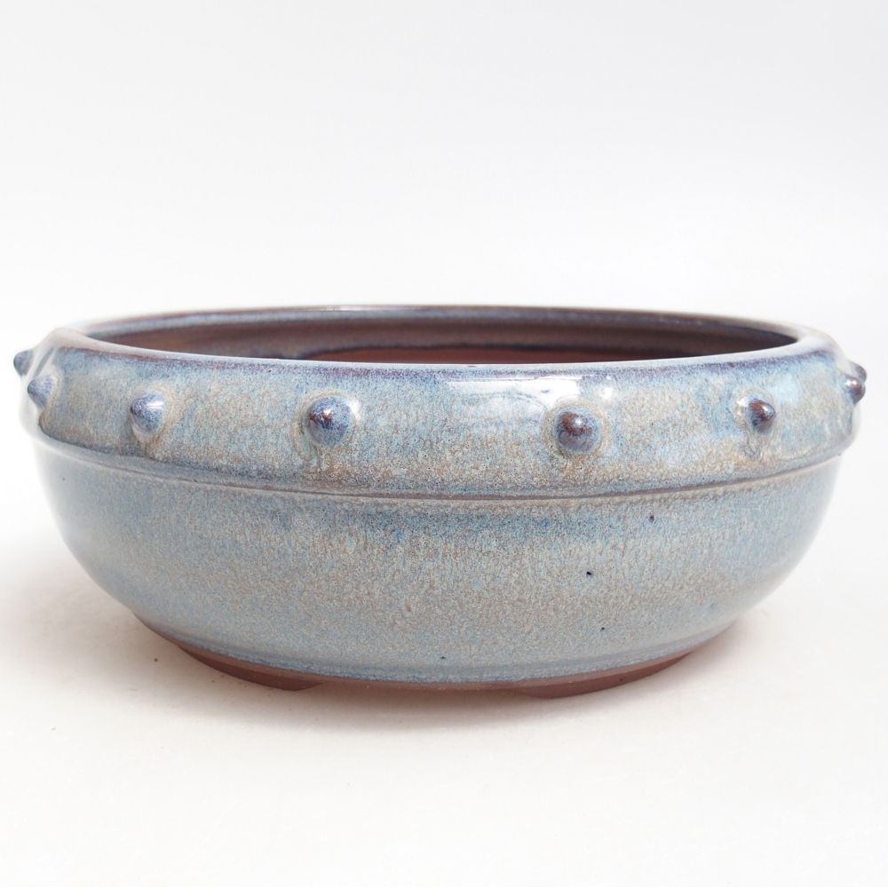 Ciotola bonsai in ceramica 18 x 18 x 7 cm, colore blu
