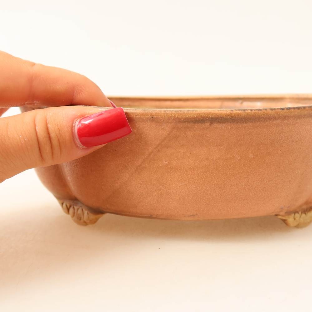 Ciotola bonsai in ceramica 17 x 15,5 x 5,5 cm, rosa