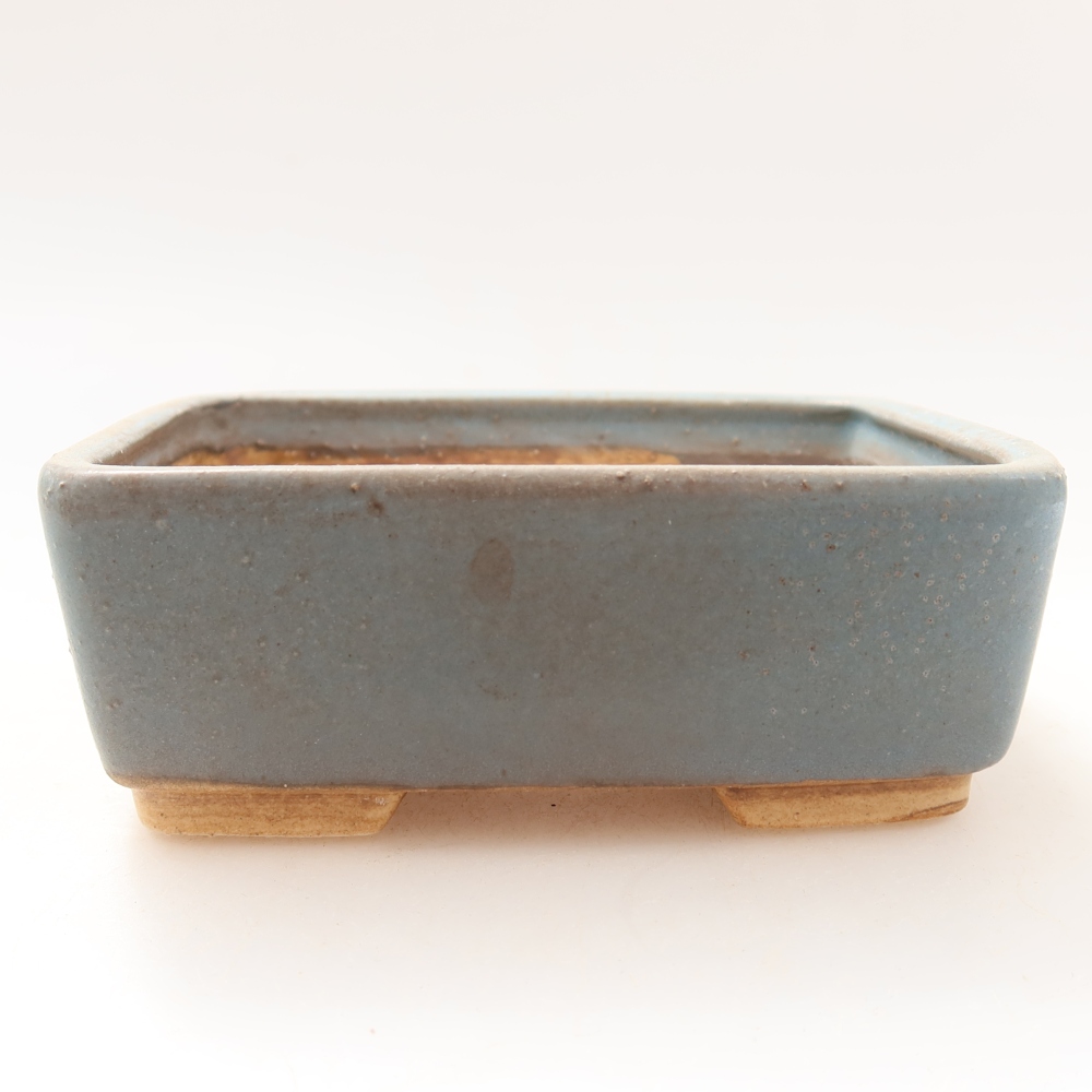 Vaso in ceramica per bonsai 10 x 8 x 3,5 cm, colore blu