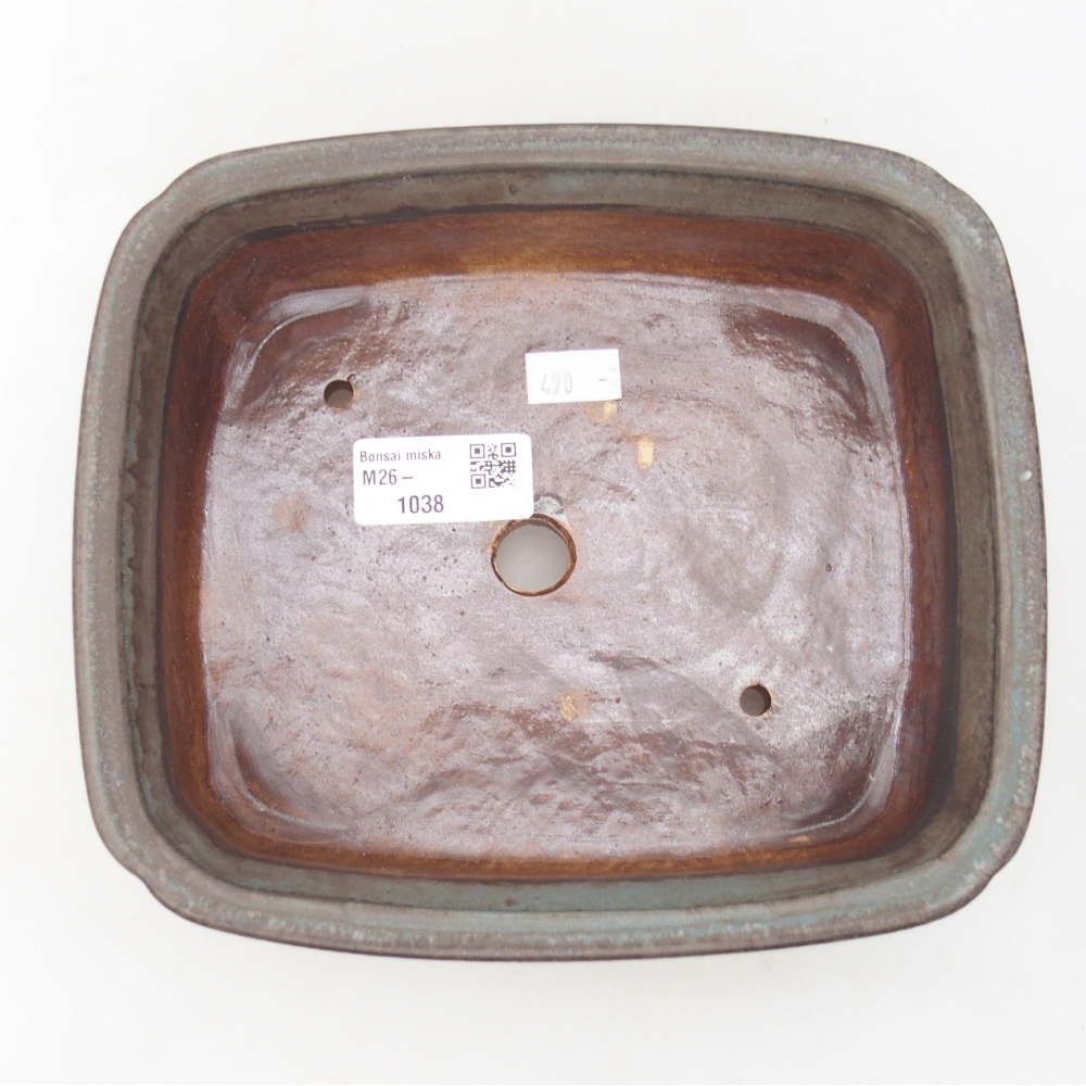 Ciotola bonsai in ceramica 19 x 17 x 6 cm, colore blu