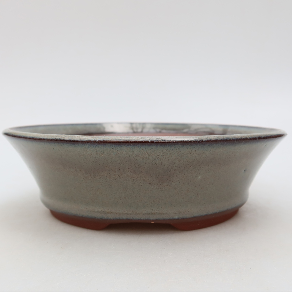 Ciotola bonsai in ceramica 17,5 x 17,5 x 5 cm, grigio