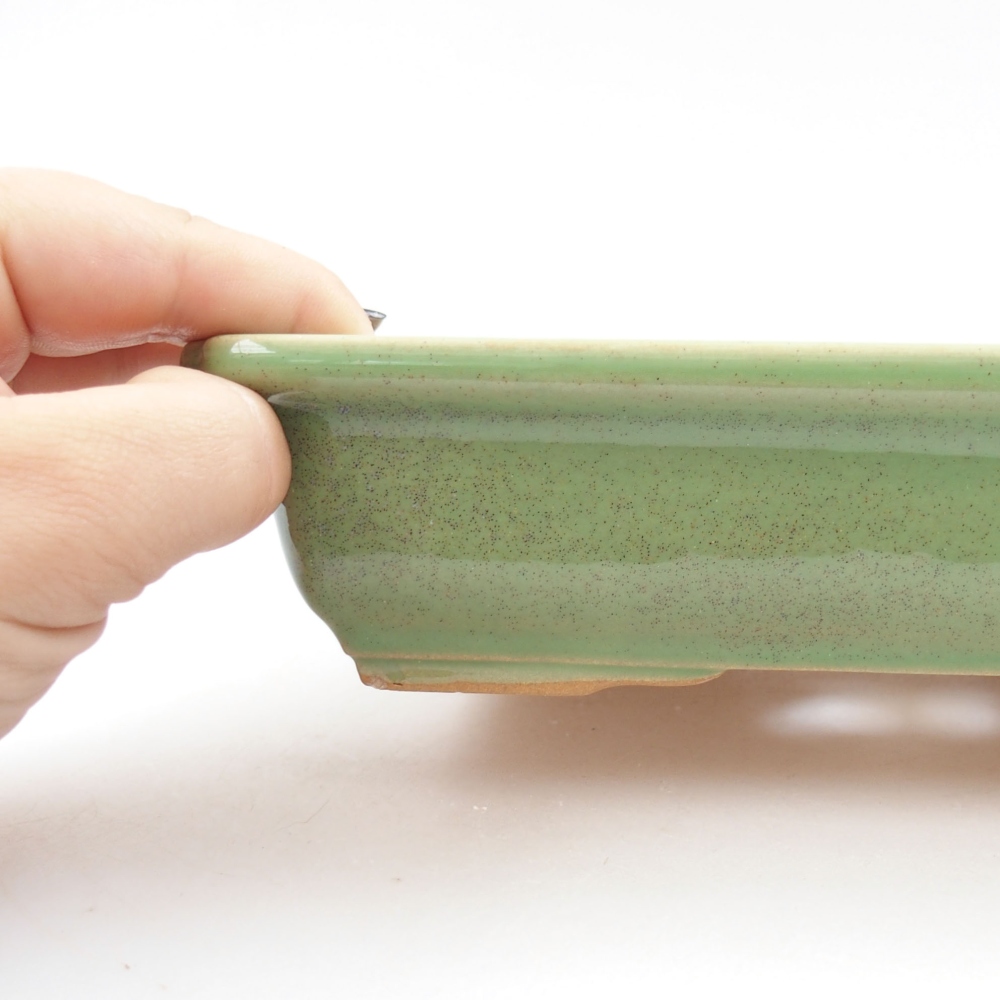 Ciotola bonsai in ceramica 22 x 17 x 5 cm, verde