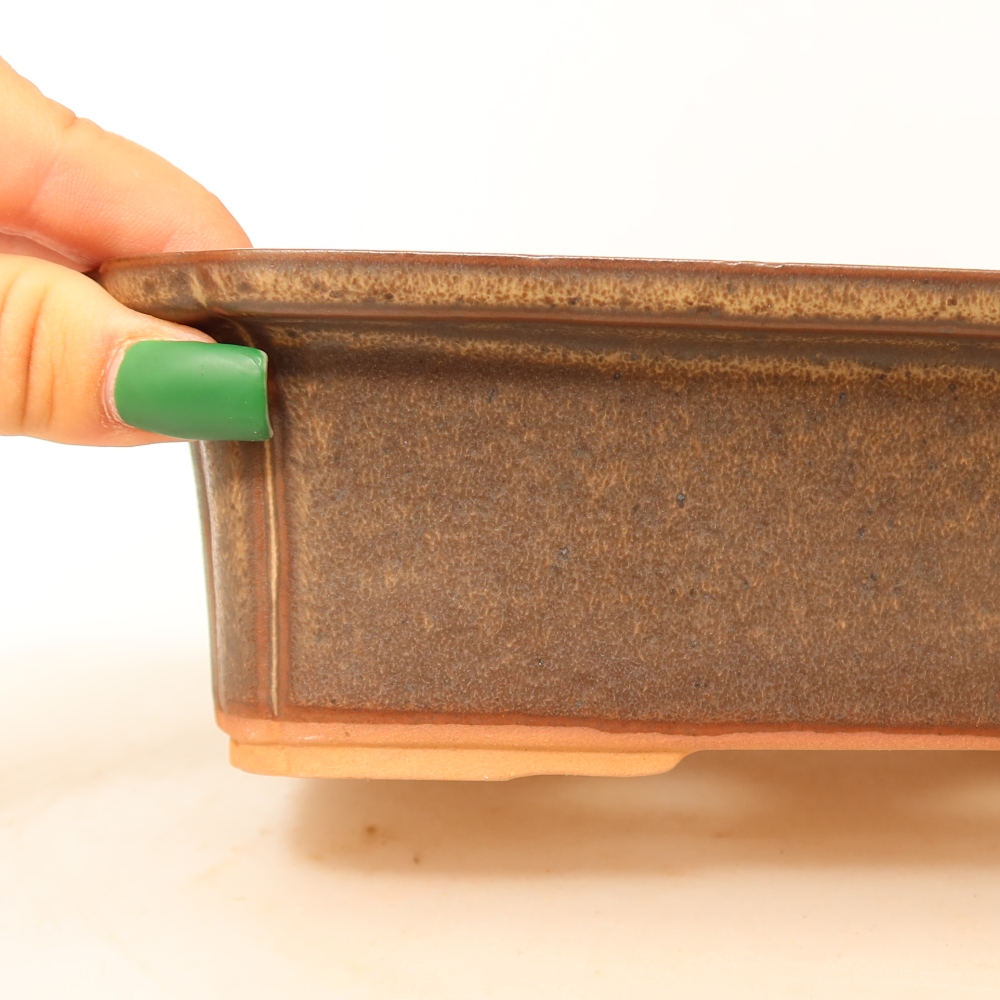 Ciotola in ceramica  20 x 15,5 x 5,5 cm, colore marrone