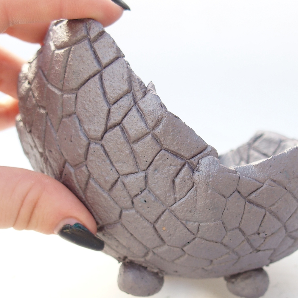 Conchiglia in ceramica 13 x 13 x 10 cm , colore metallizzato