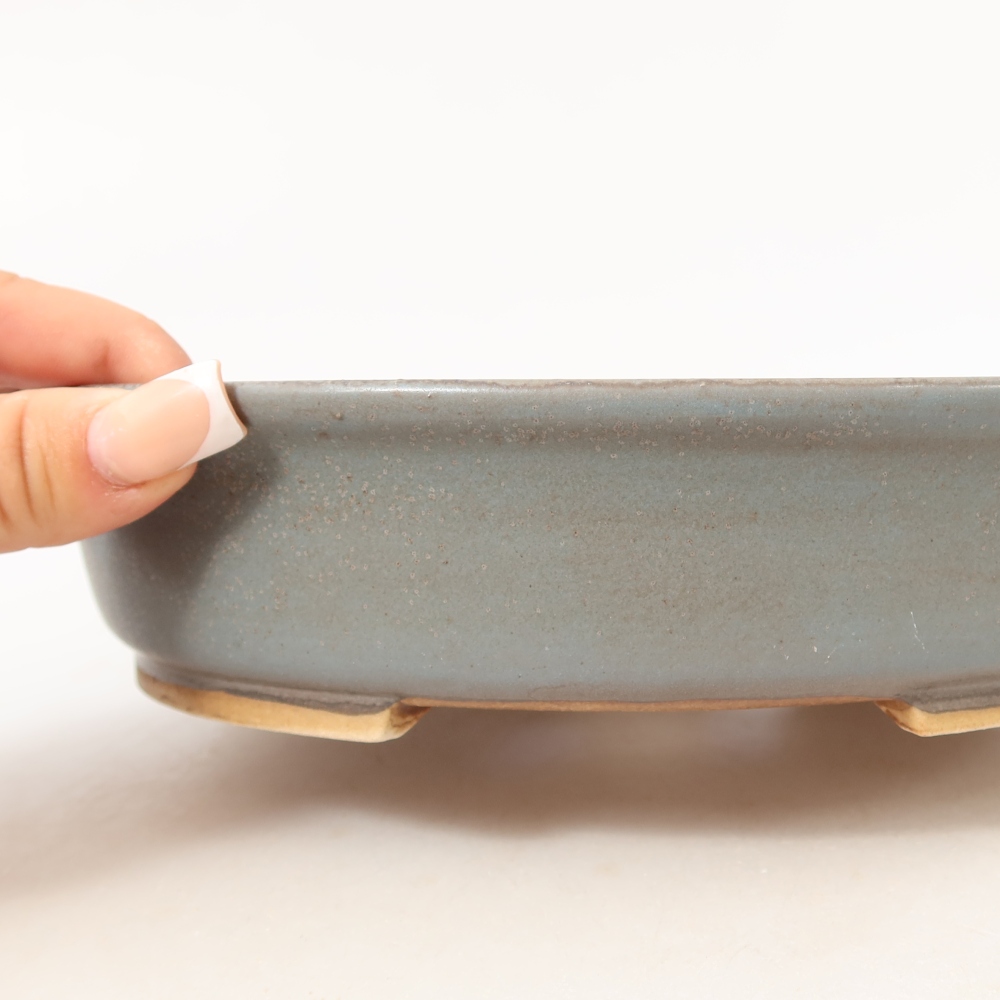 Ciotola bonsai in ceramica 21 x 19 x 5 cm, colore blu