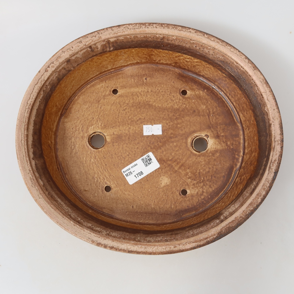 Vaso da bonsai in ceramica 27 x 24,5 x 5,5 cm, colore rosa