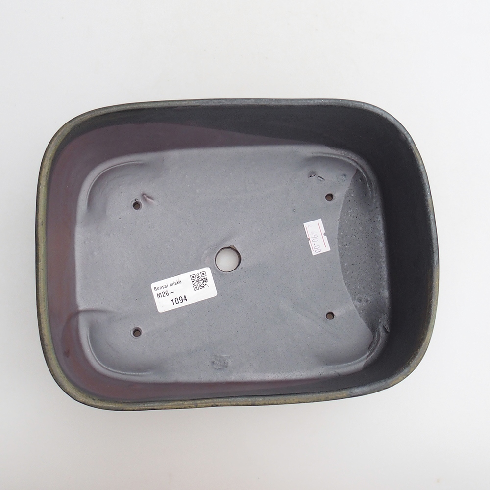 Ciotola bonsai in ceramica 23 x 18 x 7,5 cm, verde
