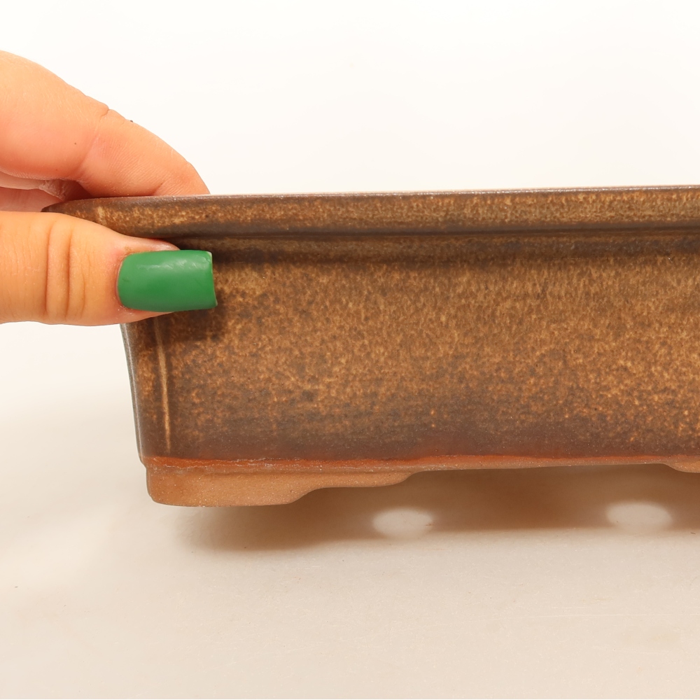Ciotola in ceramica  20 x 15,5 x 6 cm, colore marrone