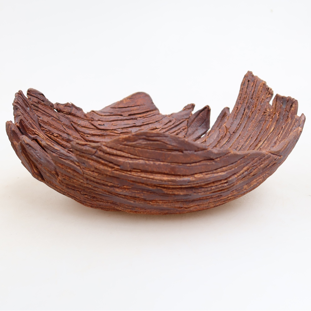 Conchiglia in ceramica  18 x 15 x 8 cm, colore marrone