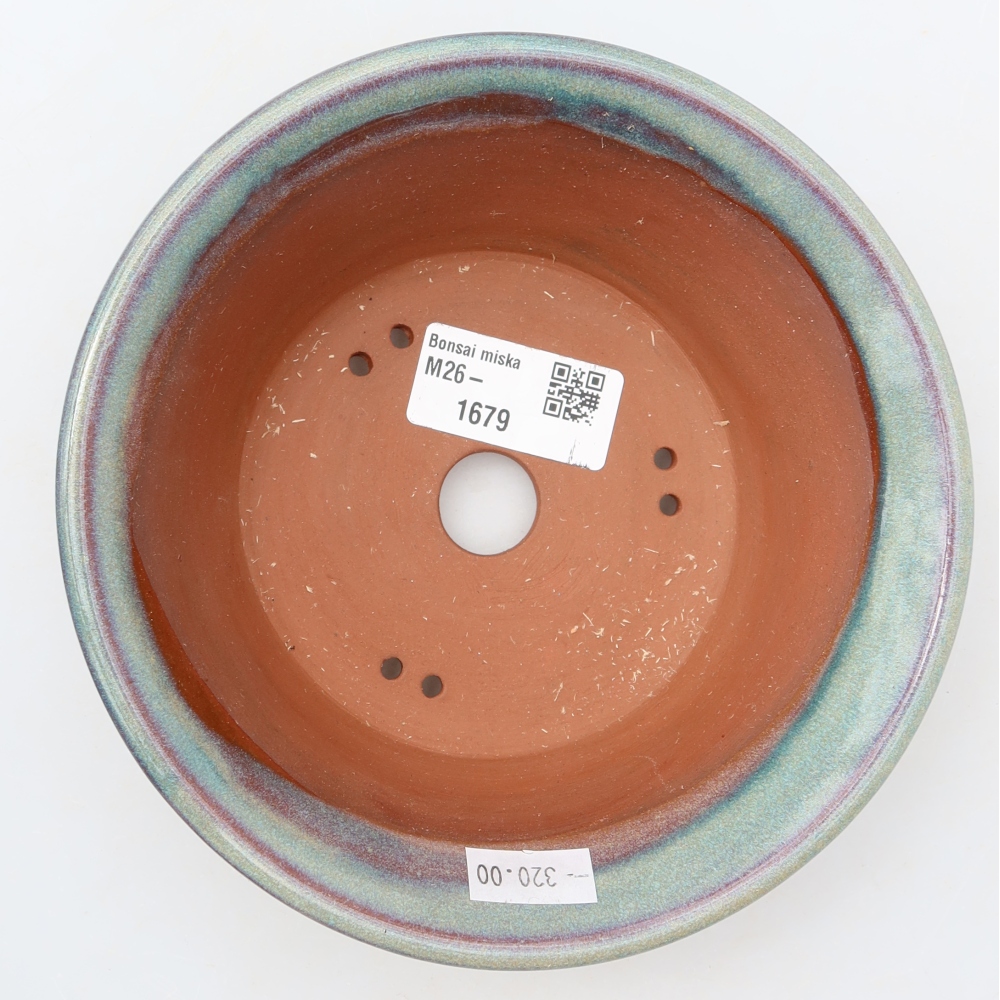 Vaso da bonsai in ceramica 15,5 x 15,5 x 5,5 cm, colore verde