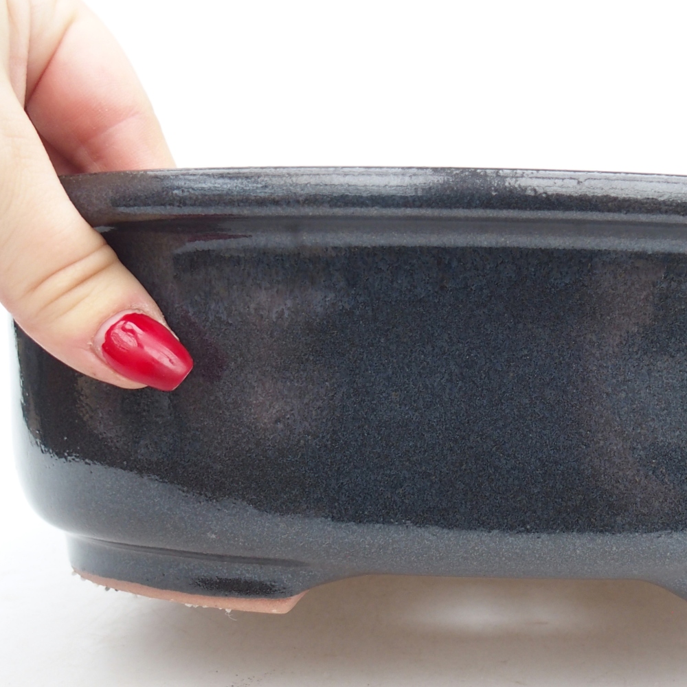 Ciotola bonsai in ceramica 26 x 22 x 8 cm, grigio