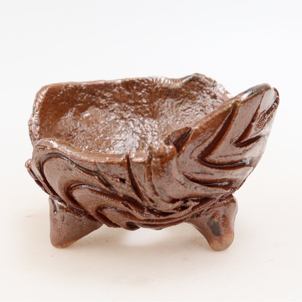 Conchiglia in ceramica 8 x 8 x 5 cm , colore marrone