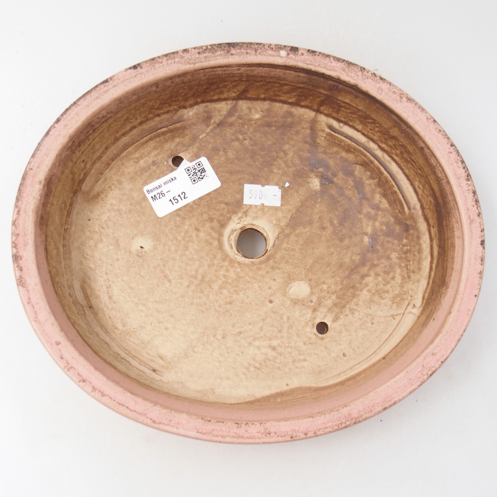 Ciotola bonsai in ceramica 24 x 21 x 5 cm, rosa