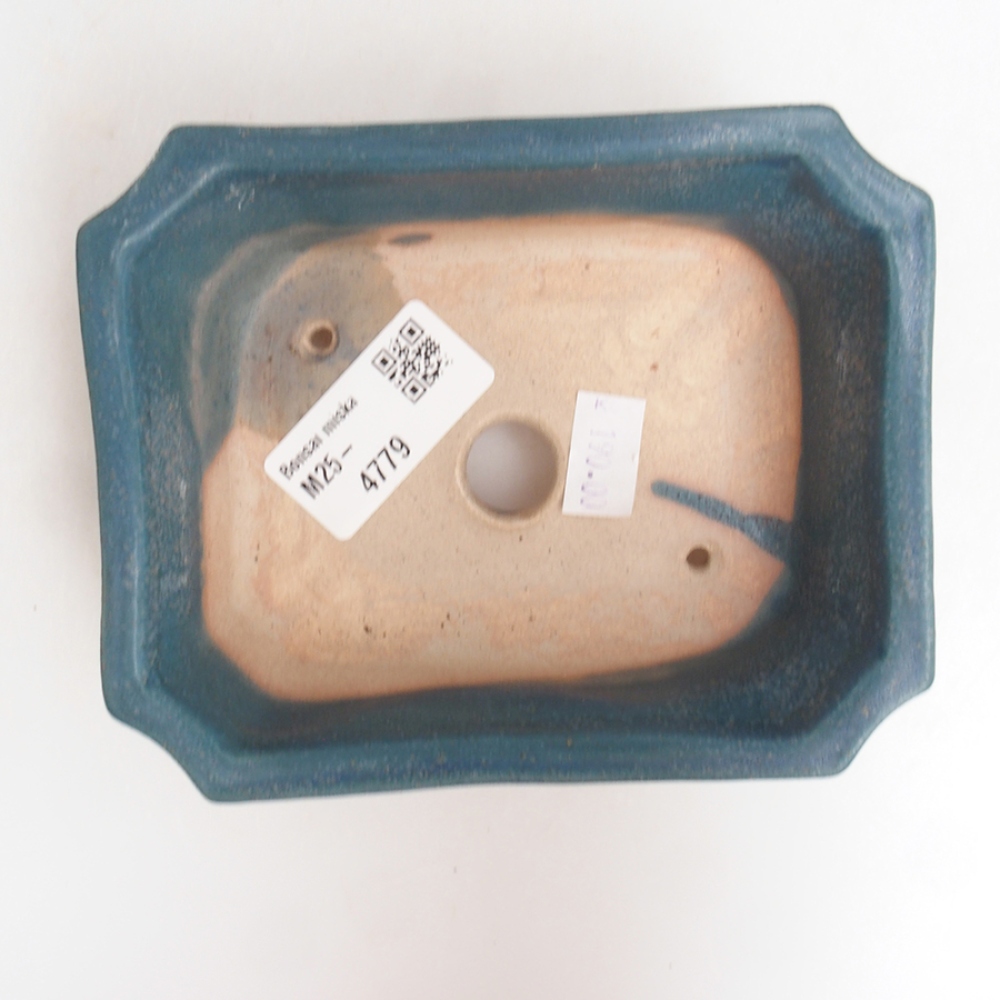 Ciotola bonsai in ceramica 13 x 10,5 x 4 cm, colore blu