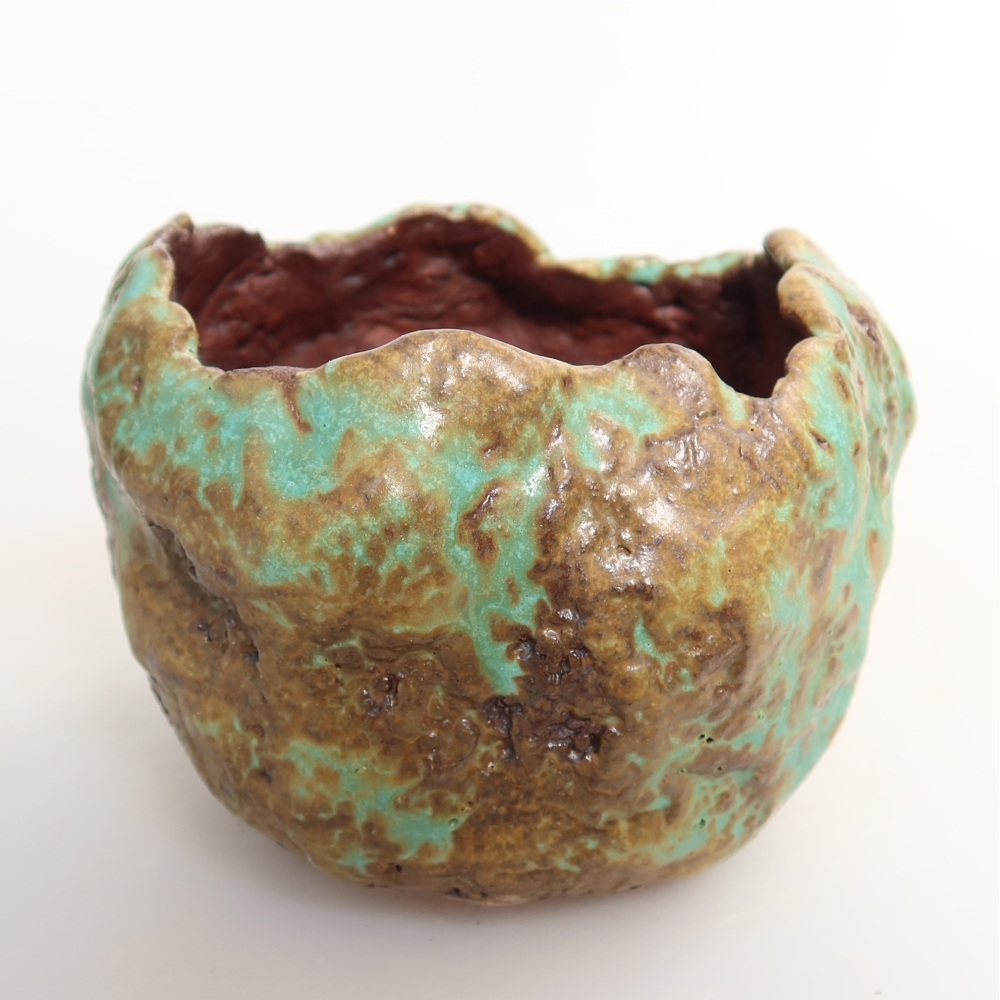 Guscio in ceramica  7 x 7 x 6 cm, colore verde