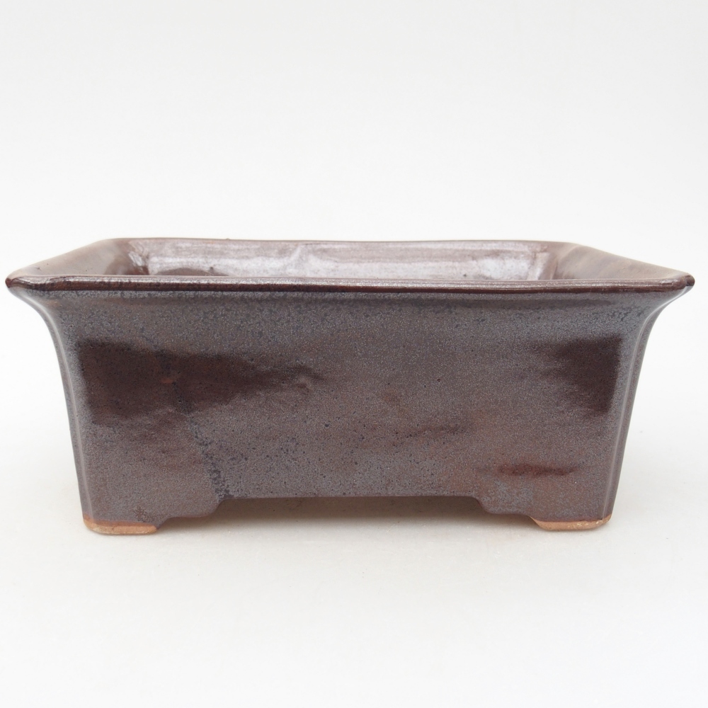 Ciotola per bonsai in ceramica 18 x 14 x 7 cm, marrone