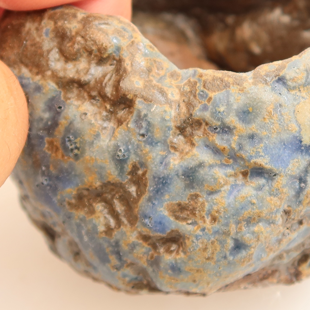 Conchiglia in ceramica  6 x 5 x 5 cm, colore blu
