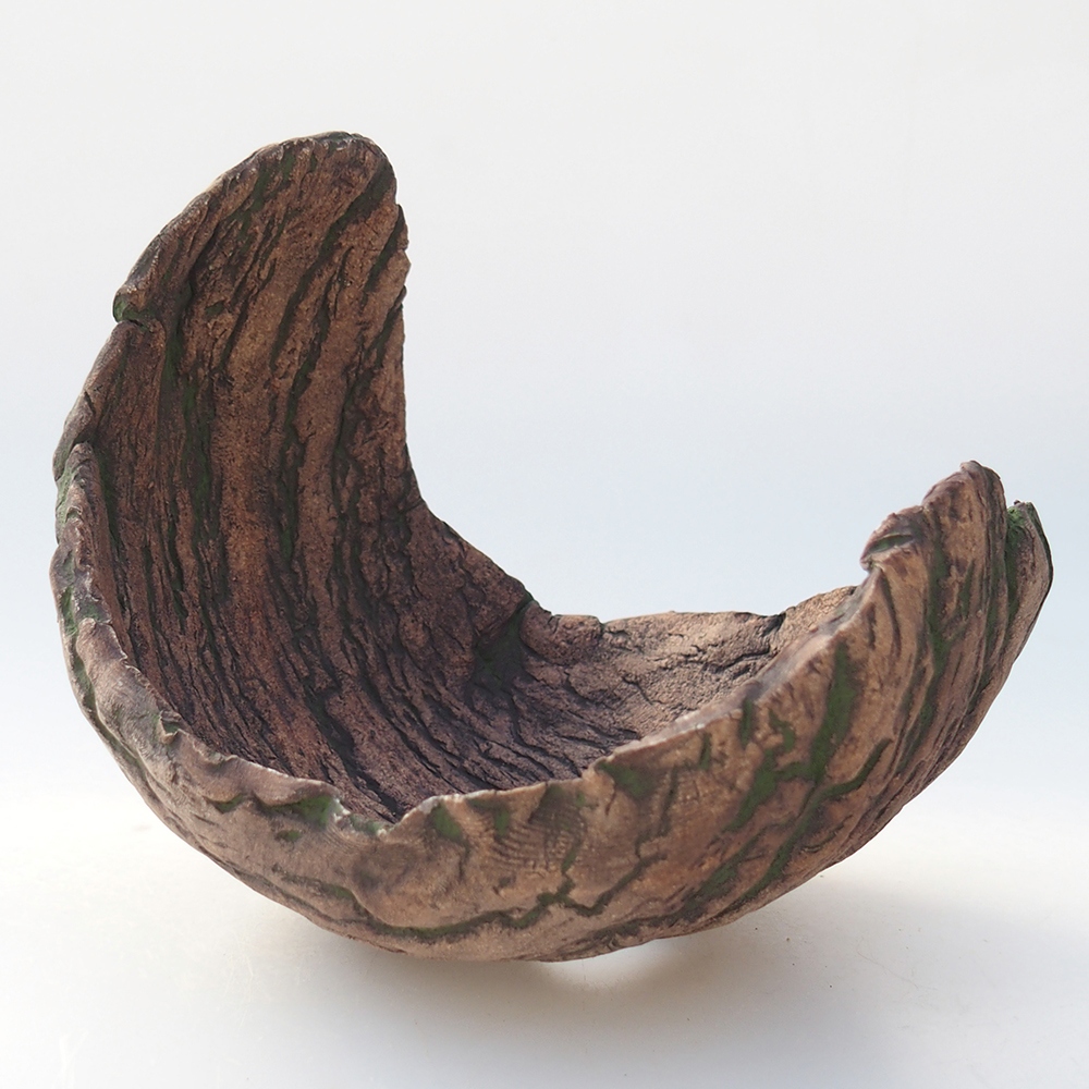 Conchiglia in ceramica 13 x 12 x 12,5 cm , colore verde