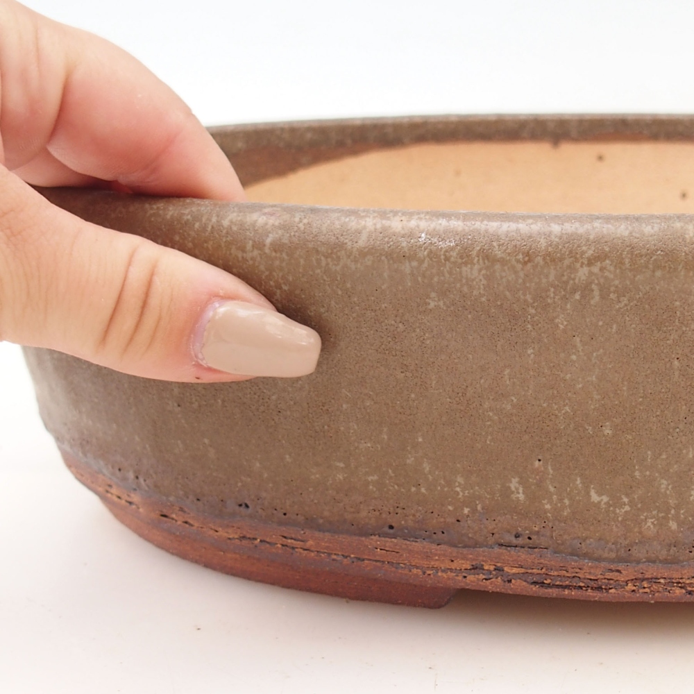 Ciotola per bonsai 28,5 x 22 x 7 cm , colore marrone