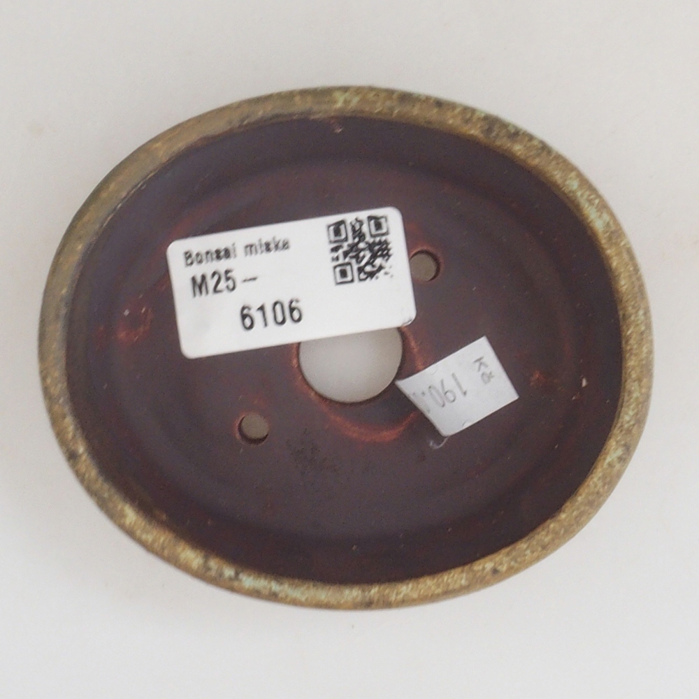 Ciotola per bonsai in ceramica 10 x 8,5 x 4 cm, marrone