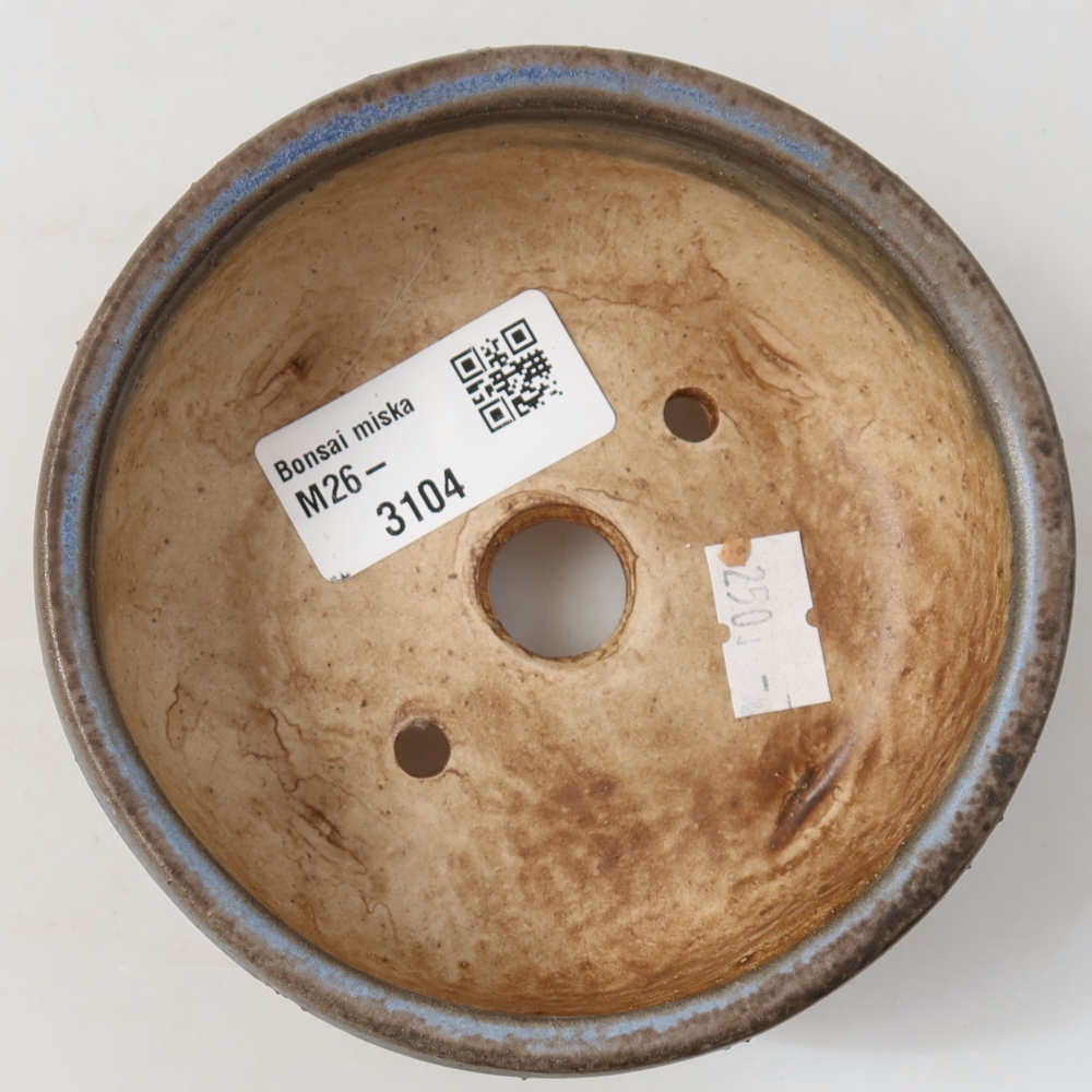 Vaso da bonsai in ceramica 10,5 x 10,5 x 4 cm, colore blu