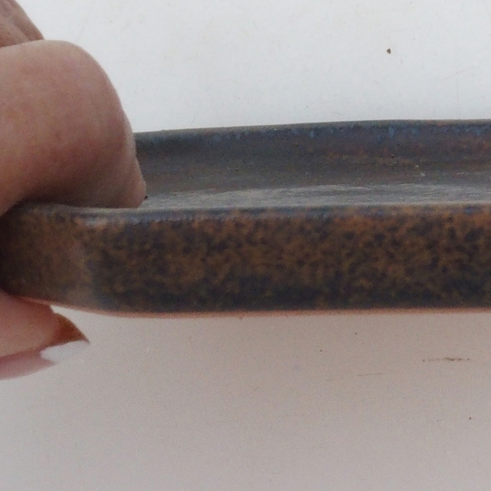 Ciotola in ceramica H13 -12 x 12 x 1 cm - marrone