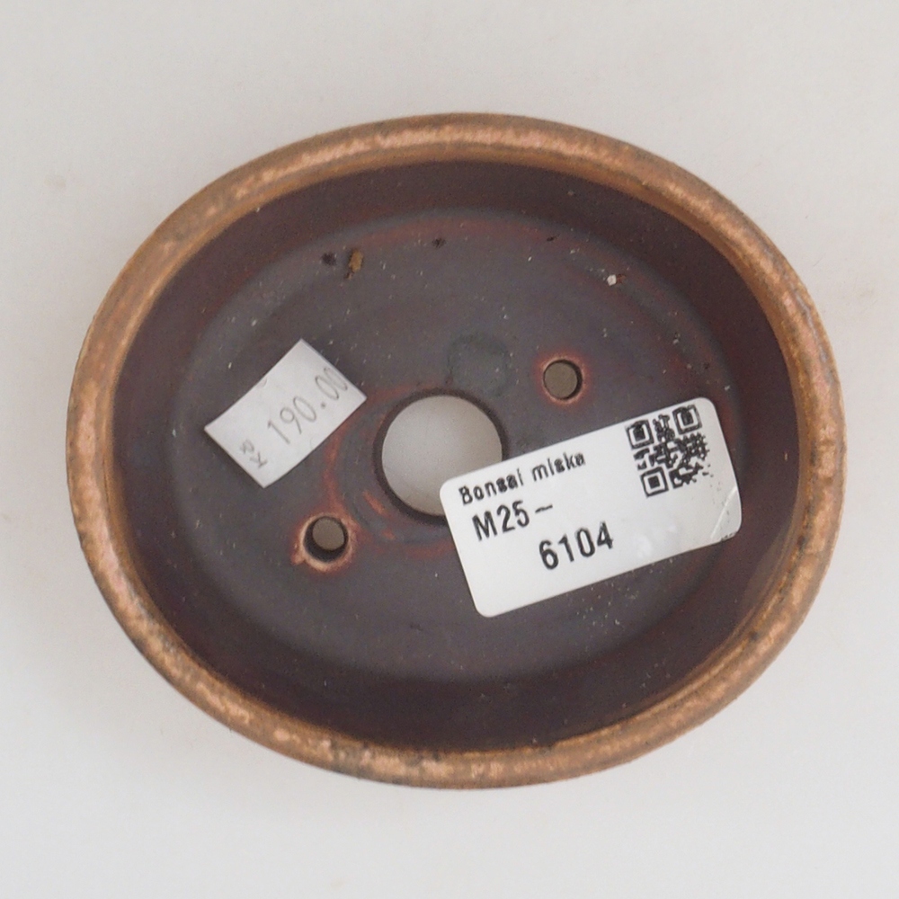 Ciotola per bonsai in ceramica 10 x 8,5 x 4 cm, marrone