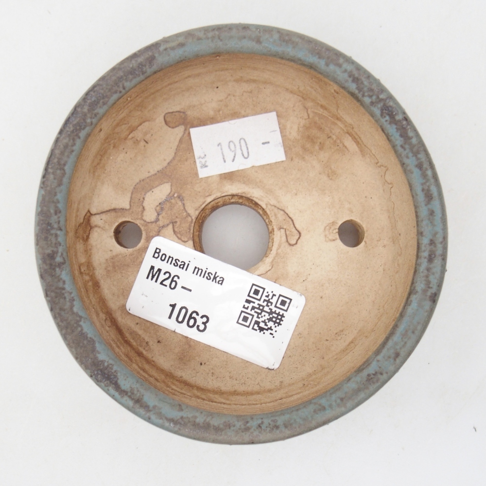 Ciotola bonsai in ceramica 9 x 9 x 3,5 cm, colore blu