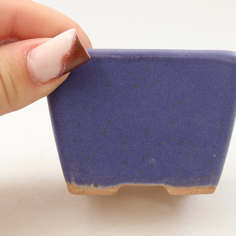 Ciotola per bonsai in ceramica 6,5 x 6,5 x 5 cm, colore viola