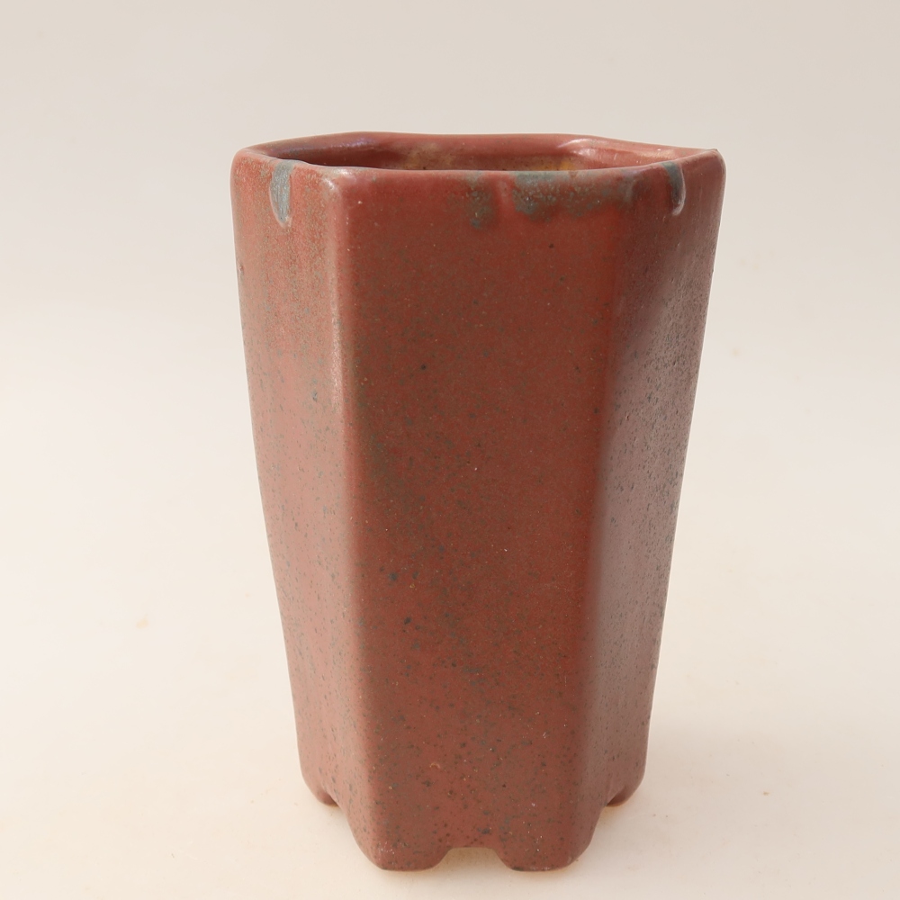 Vaso da bonsai in ceramica 9,5 x 8,5 x 14,5 cm, colore rosa