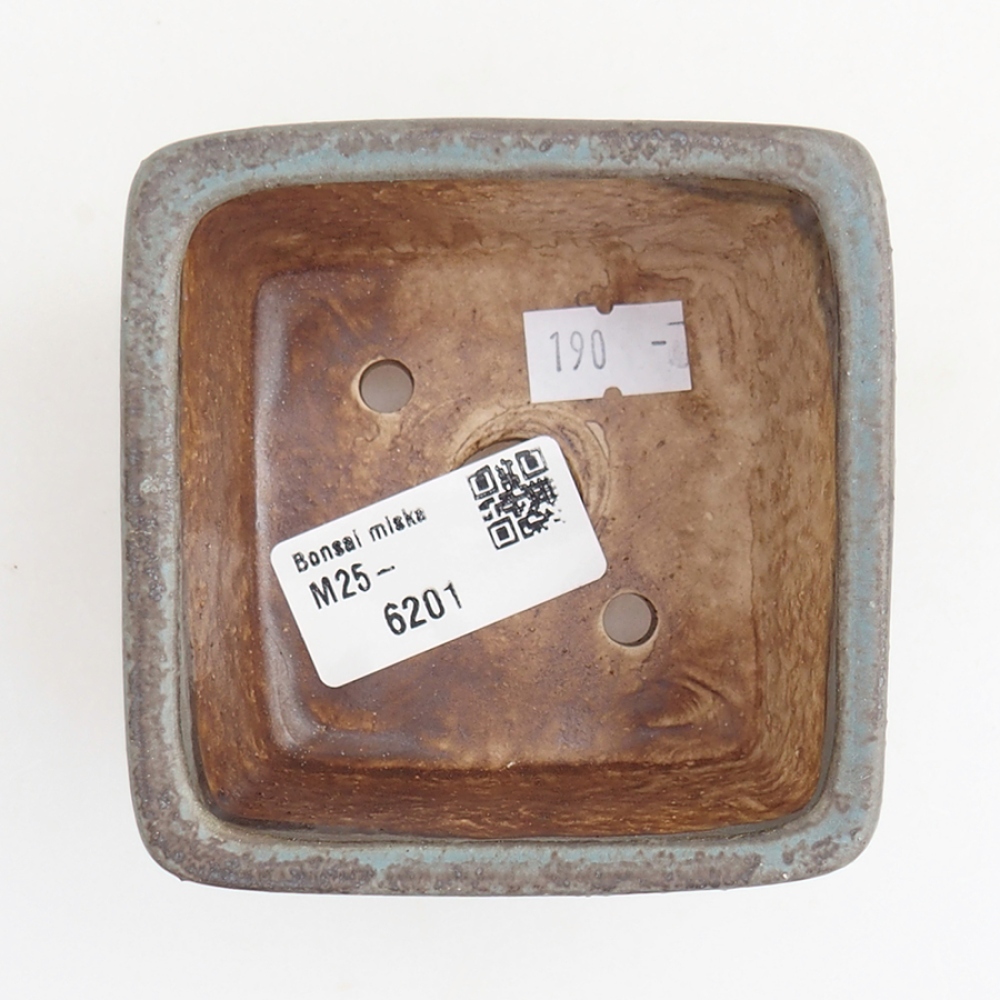 Ciotola bonsai in ceramica 8 x 8 x 5,5 cm, colore blu