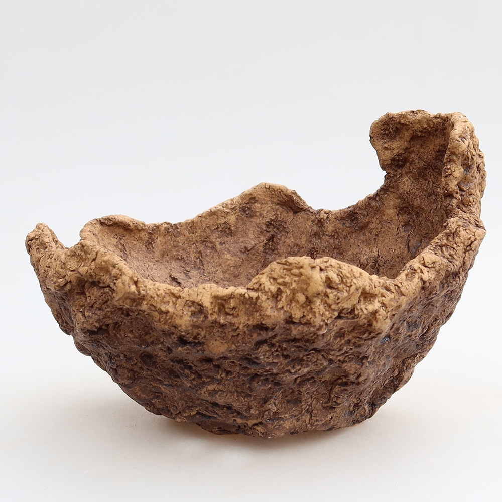 Conchiglia in ceramica 15 x 13 x 12,5 cm, colore marrone