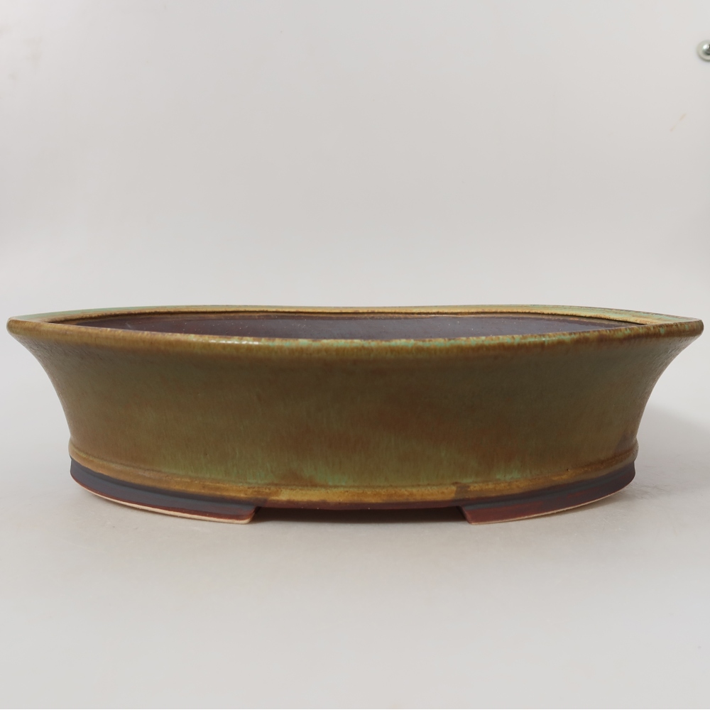 Vaso in ceramica per bonsai 31,5 x 28 x 7 cm, colore blu
