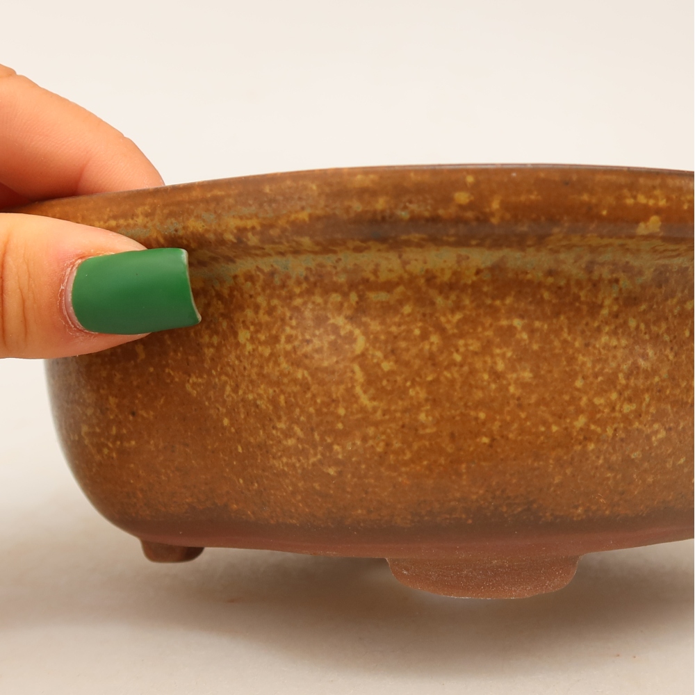 Ciotola in ceramica  16,5 x 14,5 x 6 cm, colore marrone