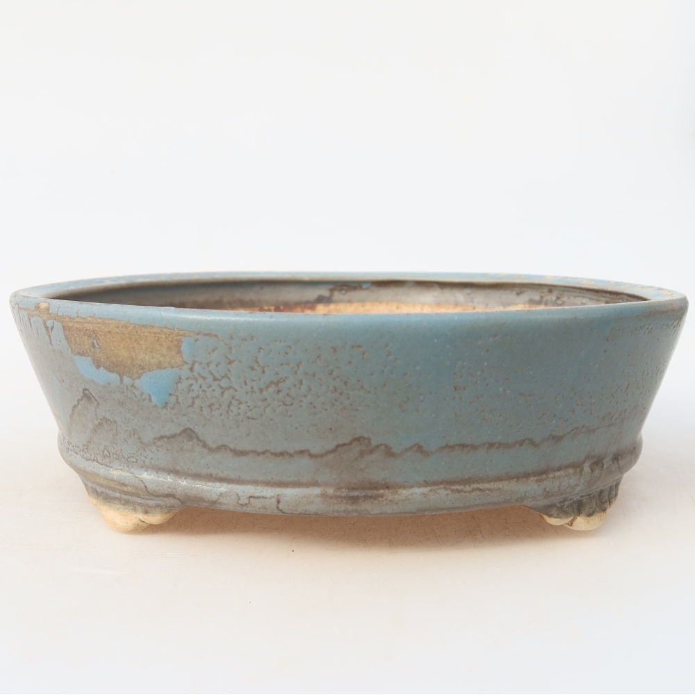 Ciotola bonsai in ceramica 18 x 18 x 5 cm, colore blu