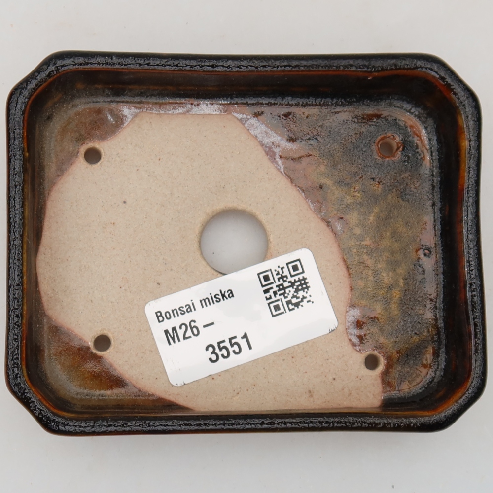 Vaso da bonsai in ceramica 10 x 8 x 2 cm, colore marrone