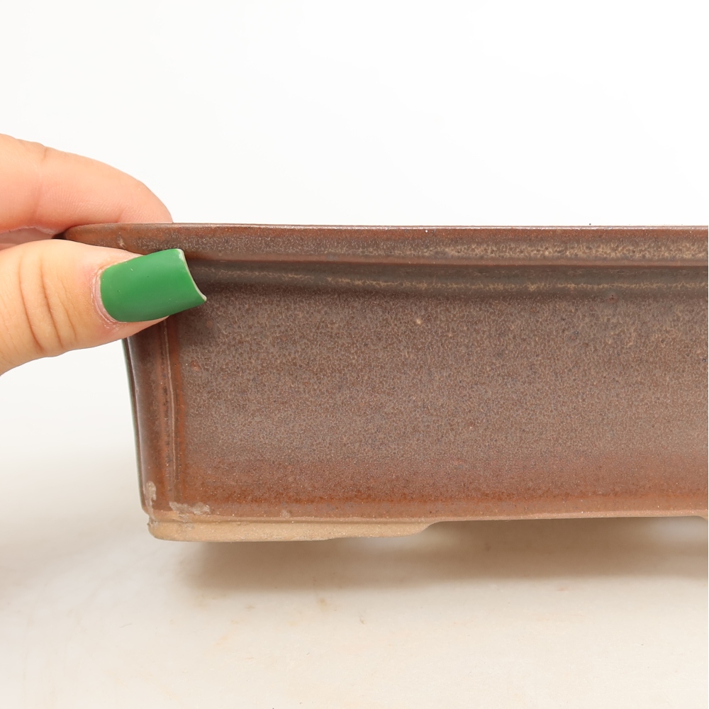 Ciotola in ceramica  20 x 15,5 x 5,5 cm, colore marrone